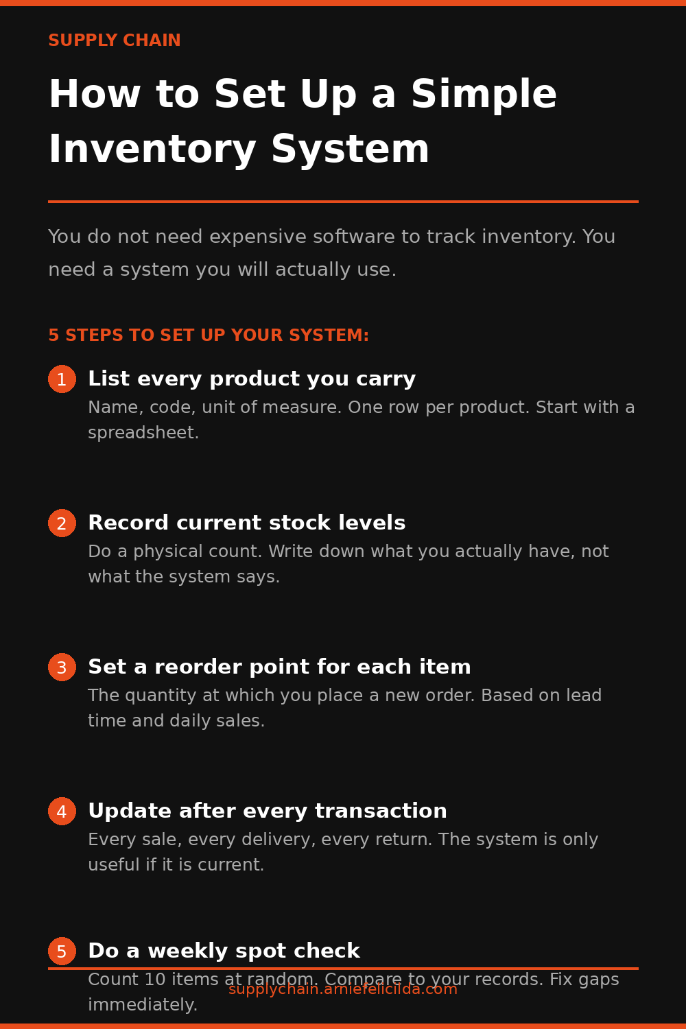 How to Set Up a Simple Inventory System